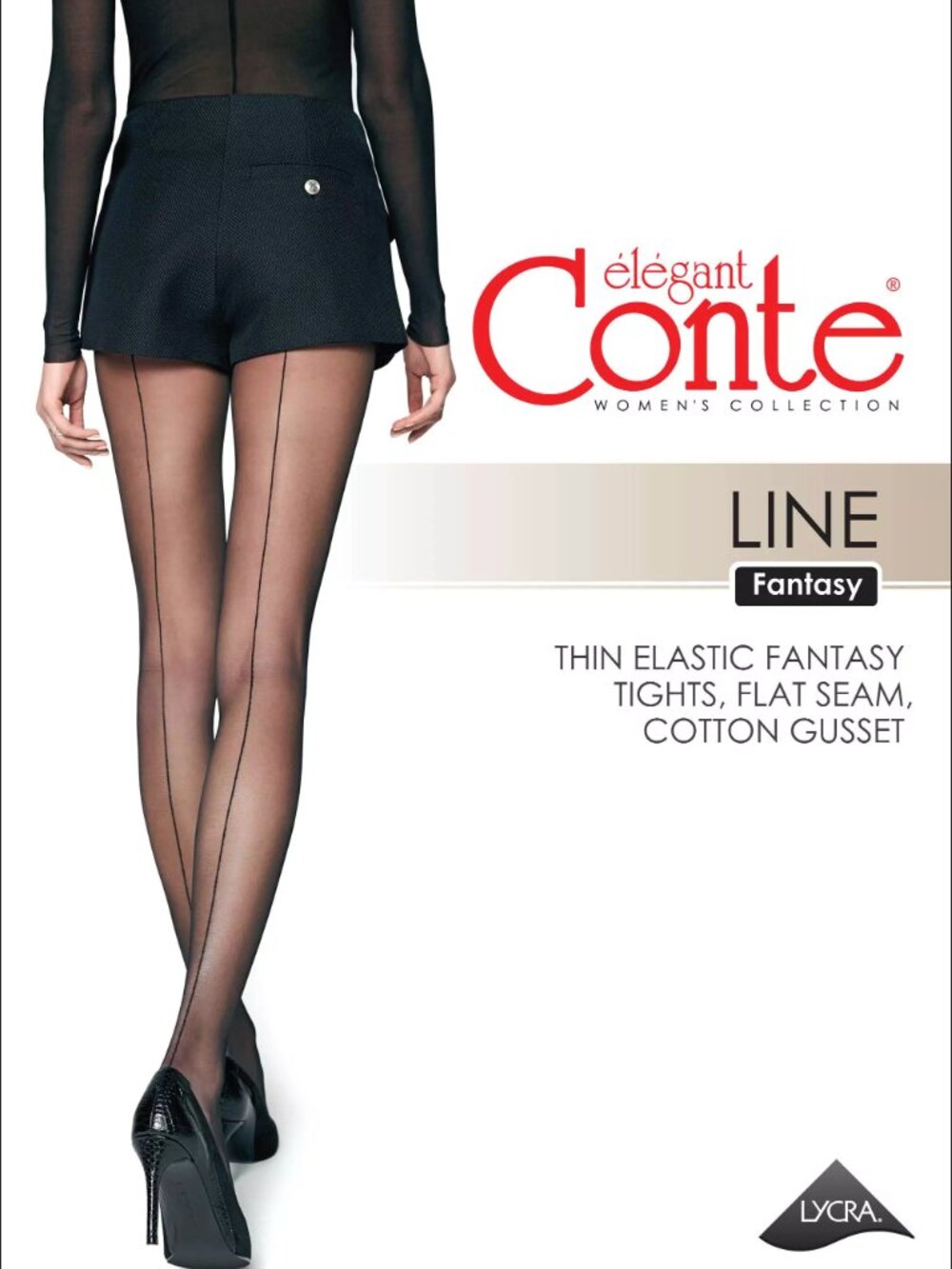 Conte Line 20 Den - Fantasy Women's Tights with an imitation seam (20S-45SP)